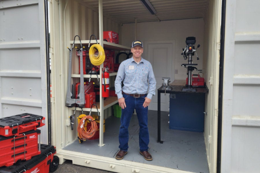 Peterson Power data center technician in a mobile shop