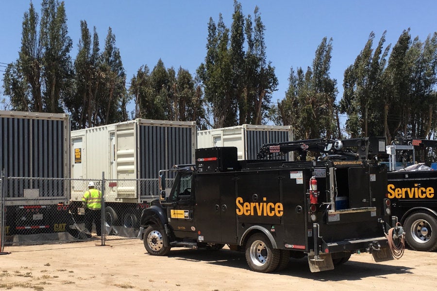 Peterson Power field technician servicing mobile power