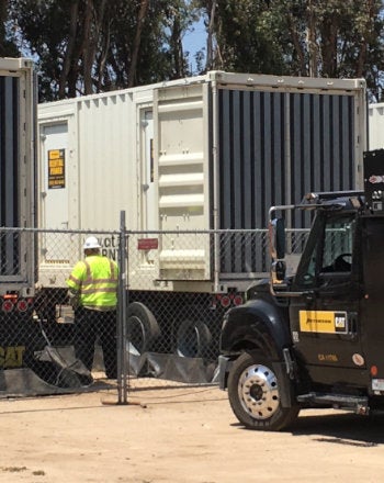 Peterson Power field technician servicing mobile power